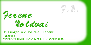 ferenc moldvai business card